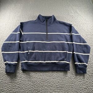 MARINE LAYER
Cloud 9 Fleece Half Zip
Blue  & White 
MEDIUM